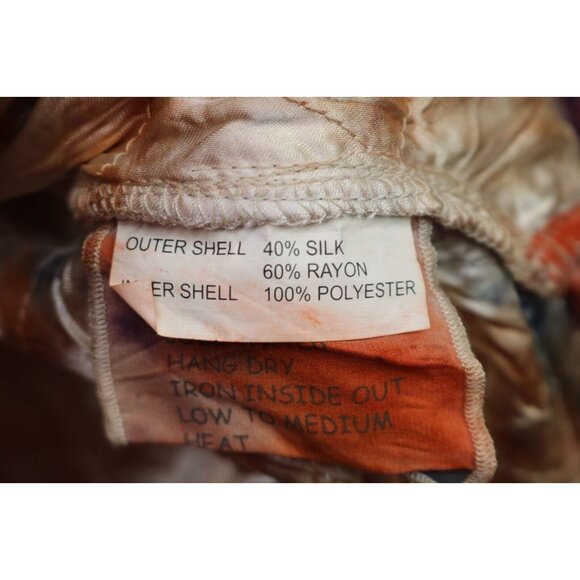 Harubella Handmade Velvet Burnout Quilted Cardigan-Lace-Silk Blend-Size M-BOHO - Picture 9 of 13